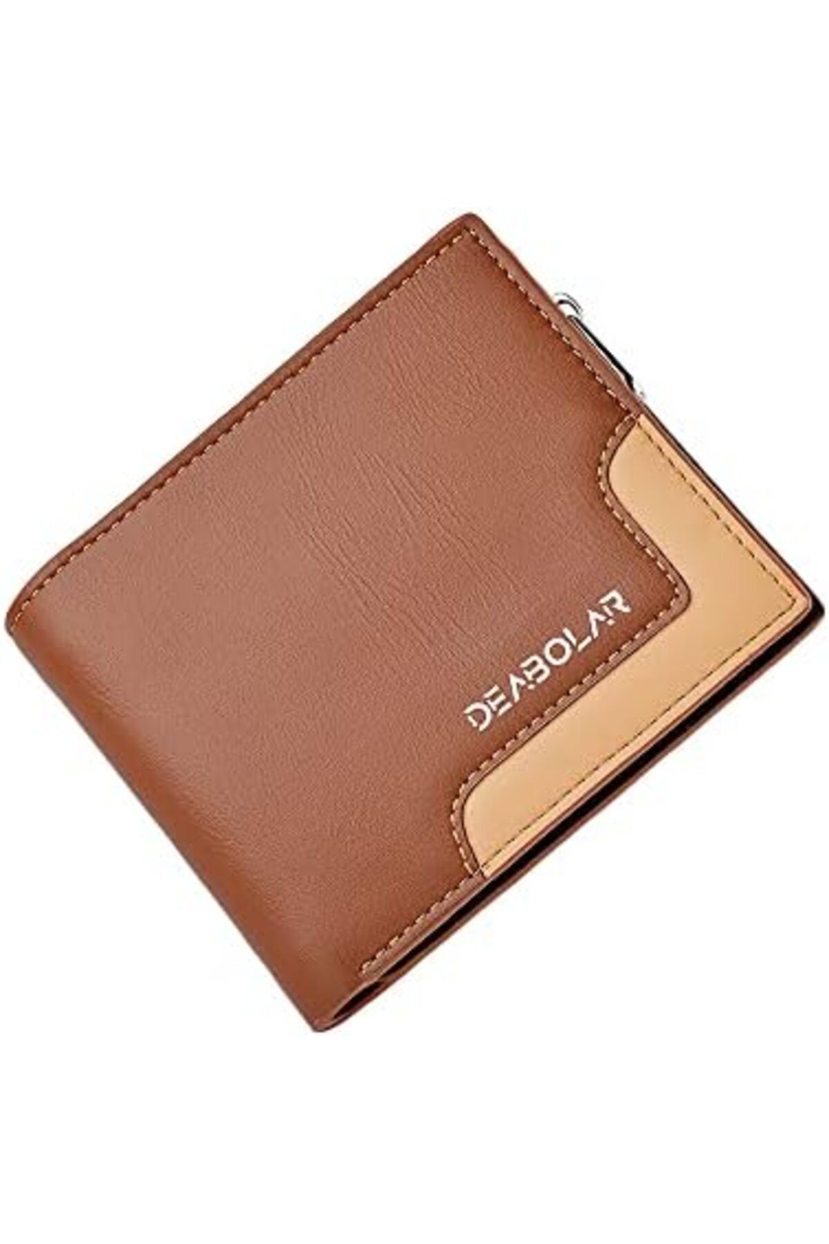 ETG-Leather Wallet for Men, RFID Blocking, Multi-Card Wallet with Coin Zipper, Bi-Fold Wallet for Men, B 5
