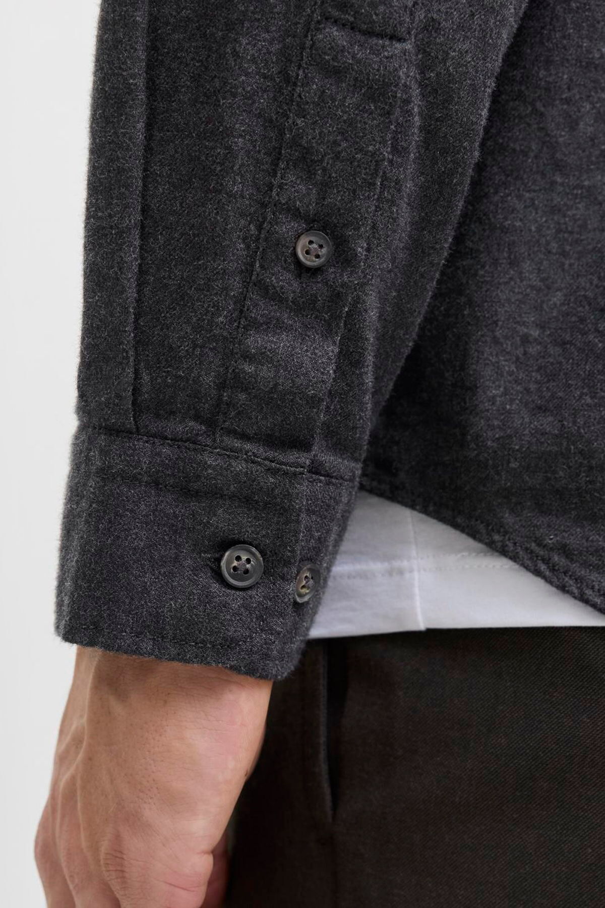 Jack & Jones Büyük Beden %100 Pamuk Cepli Gömlek - Classic görsel 3