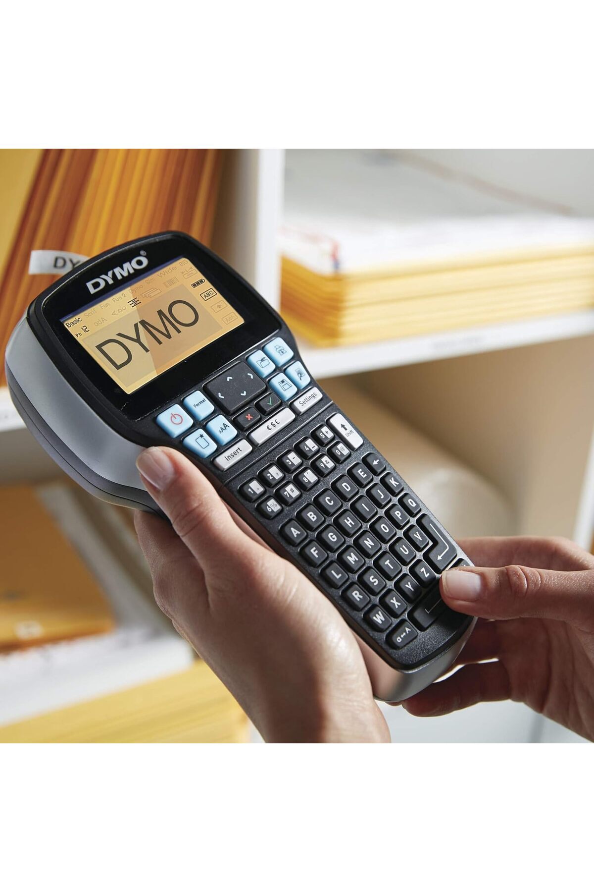 Dymo-Label Maker with Adapter | LabelManager 420P High-Performance Label Maker, Rechargeable, PC and 3