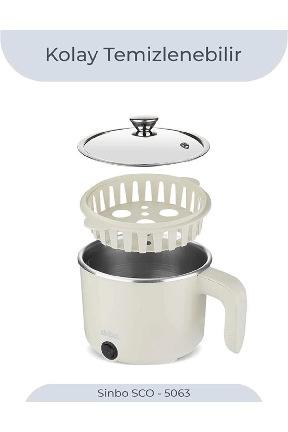 AyrStore SCO-5063 Çok Fonksiyonlu Buharlı Pişirici – 1 Litre Kapasite, Paslanmaz Gizli Rezistans fotoğrafı 4 (önizleme)