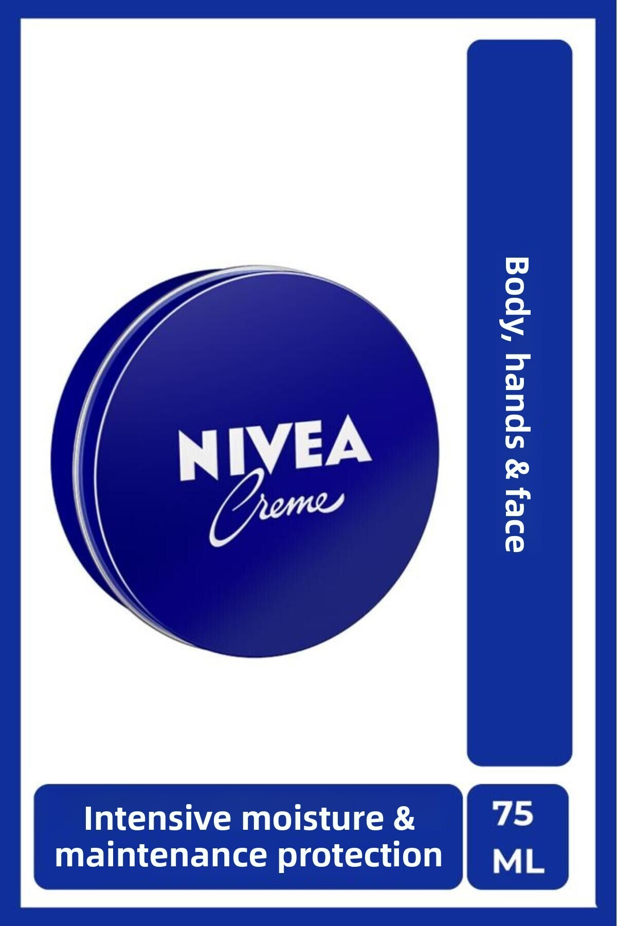 NIVEA-75ml Creme - Intensive Moisturizing, Caring Protection, Eucerit, Soft and Smooth Skin, Hand Face Body 1