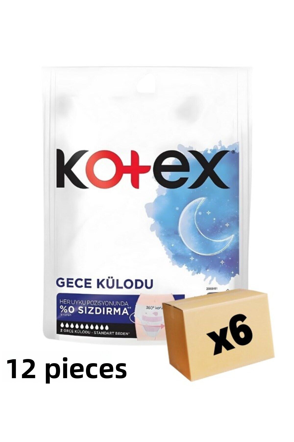 Kotex Menstrual Night Panties 2 Pack 6 Pack