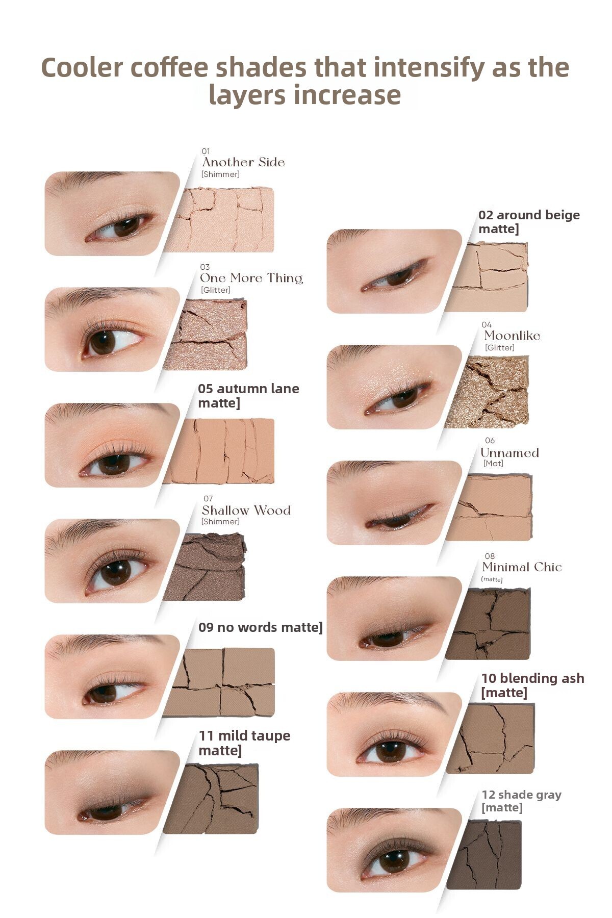 CLIO-Intensely Pigmented Clio Shade & Shadow Palette - Multi-Purpose Use, Shadow Palette 01 Shadow Gallery 3