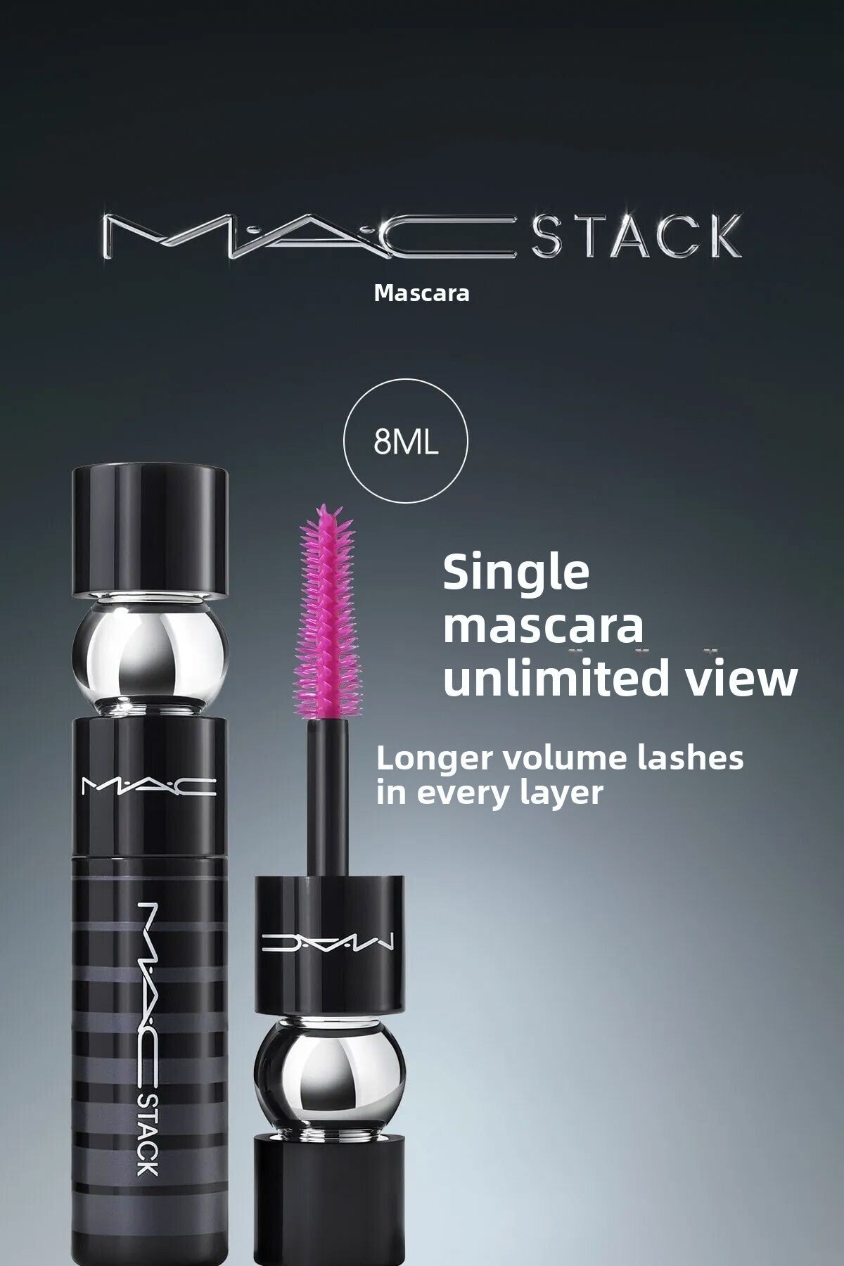 M.A.C-Macstack Mascara Mega Brush 8ml - Mascara with Curling, Length and Volume Effect 1