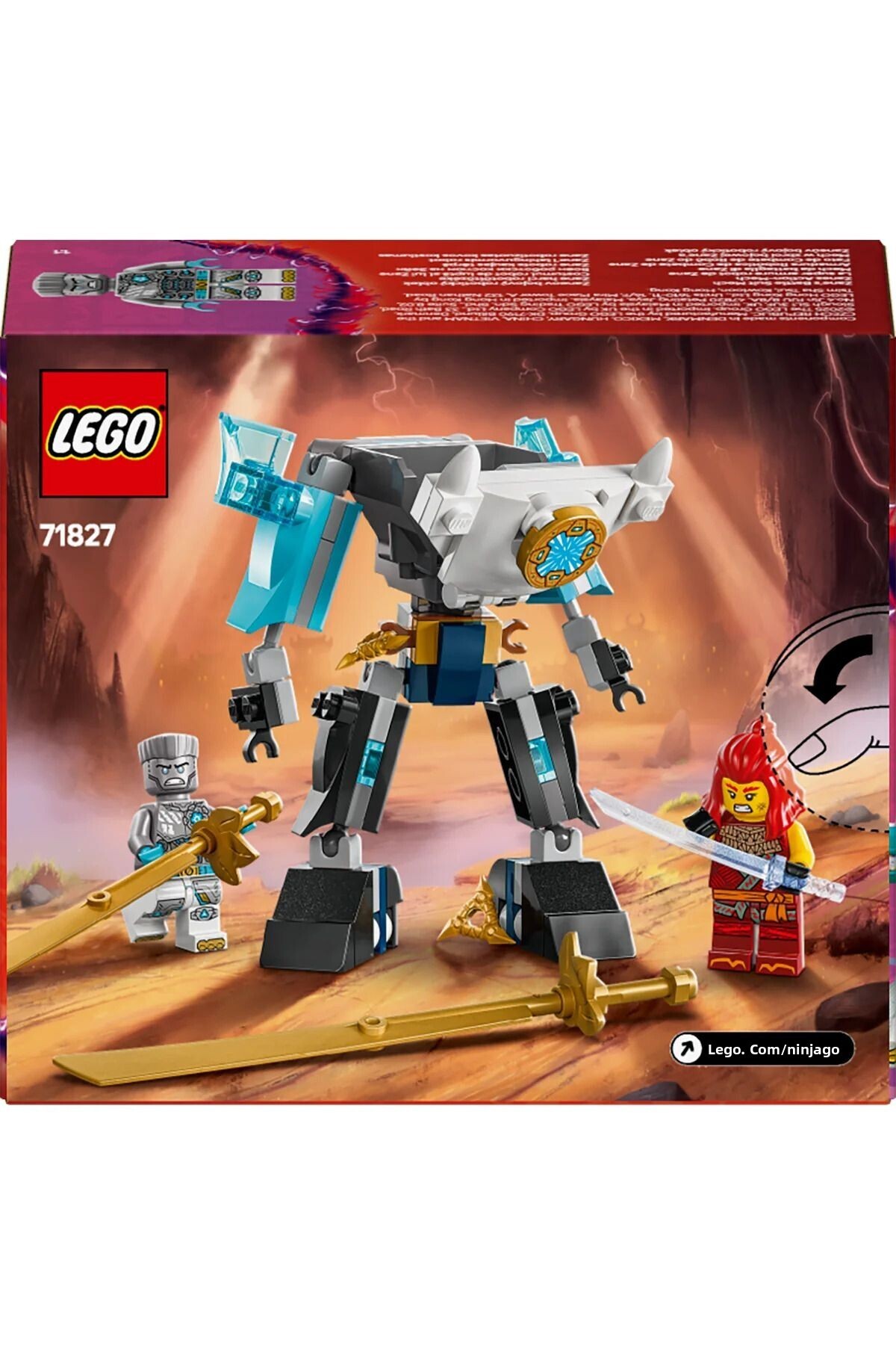 LEGO-® NINJAGO® مجموعة ألعاب التظاهر الميكانيكية لبدلة المعركة زين 71827 4