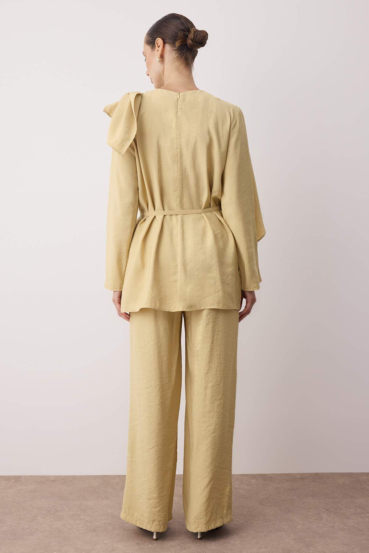 Trendyol Modest-Mink Soft Feeling Modal Fabric Woven Bottom - Top Set Tctaw26Us00037 4