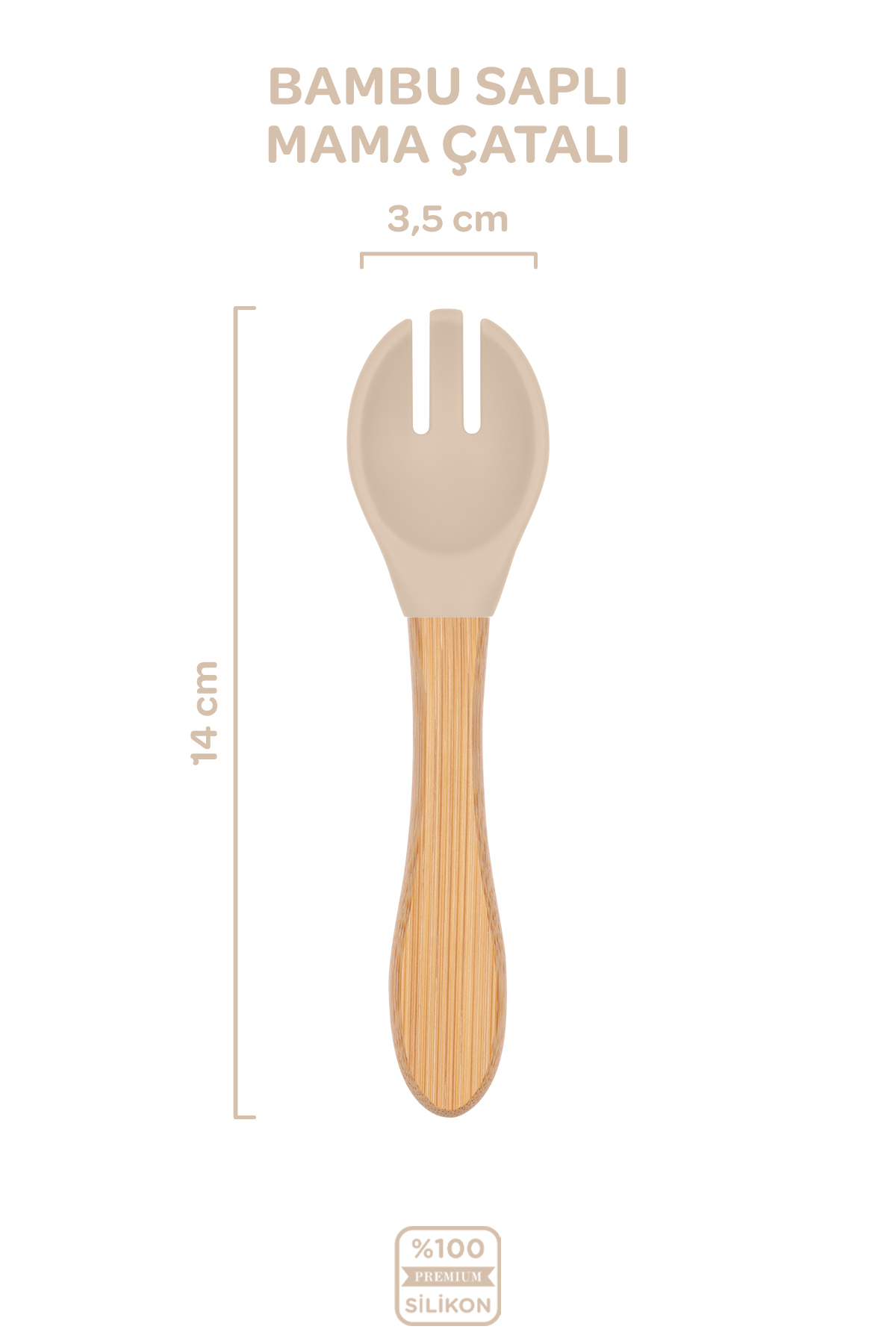 Moki Silikon 5'li Set Latte Bej / Mama Önlüğü, Mama Tabağı, Mama Kaşığı ve Çatalı, Diş Kaşıyıcı fotoğrafı 5 (önizleme)