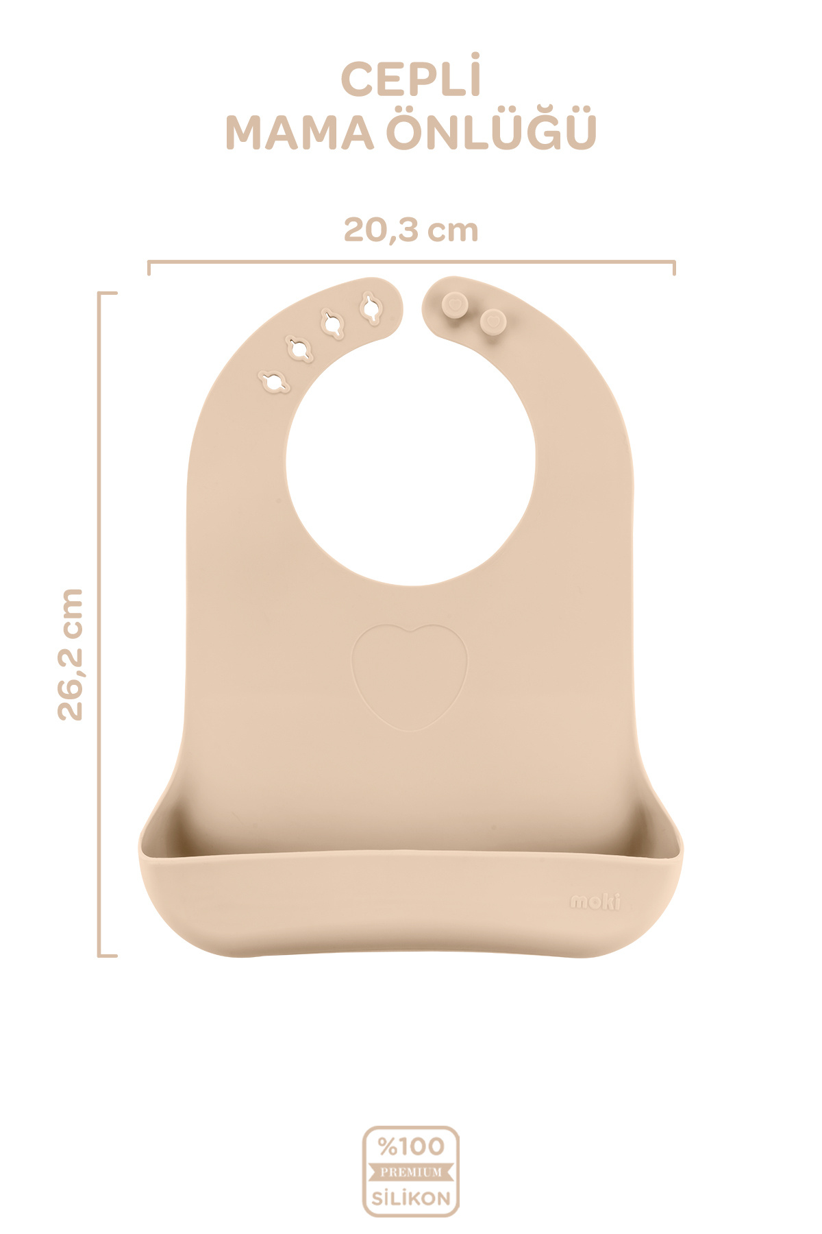Moki Silikon 5'li Set Latte Bej / Mama Önlüğü, Mama Tabağı, Mama Kaşığı ve Çatalı, Diş Kaşıyıcı fotoğrafı 2 (önizleme)
