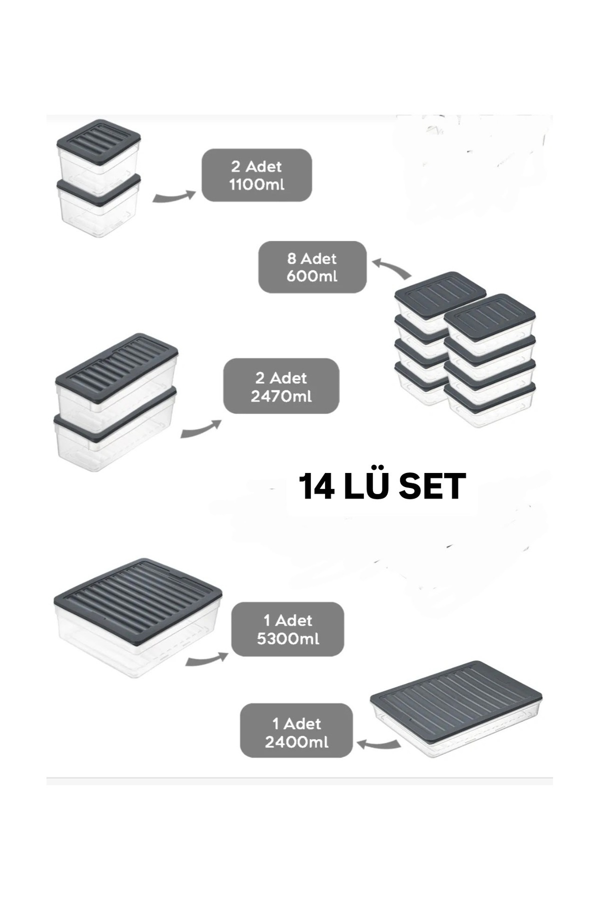 VZN-Refrigerator Organizer Set Organizer Storage Container Freezer Organizer 2