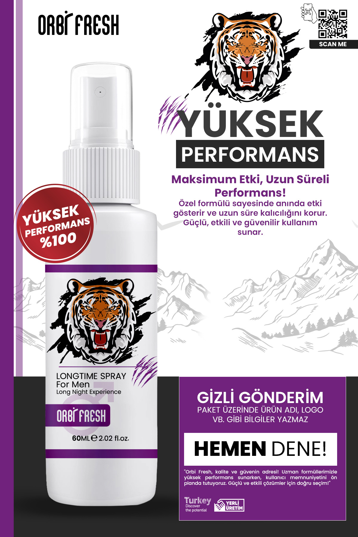 ORBIFRESH Long Time Extra Uzun Deneyim Sprey 60 ml