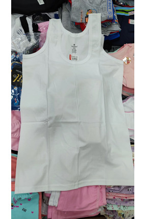 Ceylanoğlu Erkek 6 Lı % 100 Pamuk Penye Cotton Süprem Beyaz Atlet 001