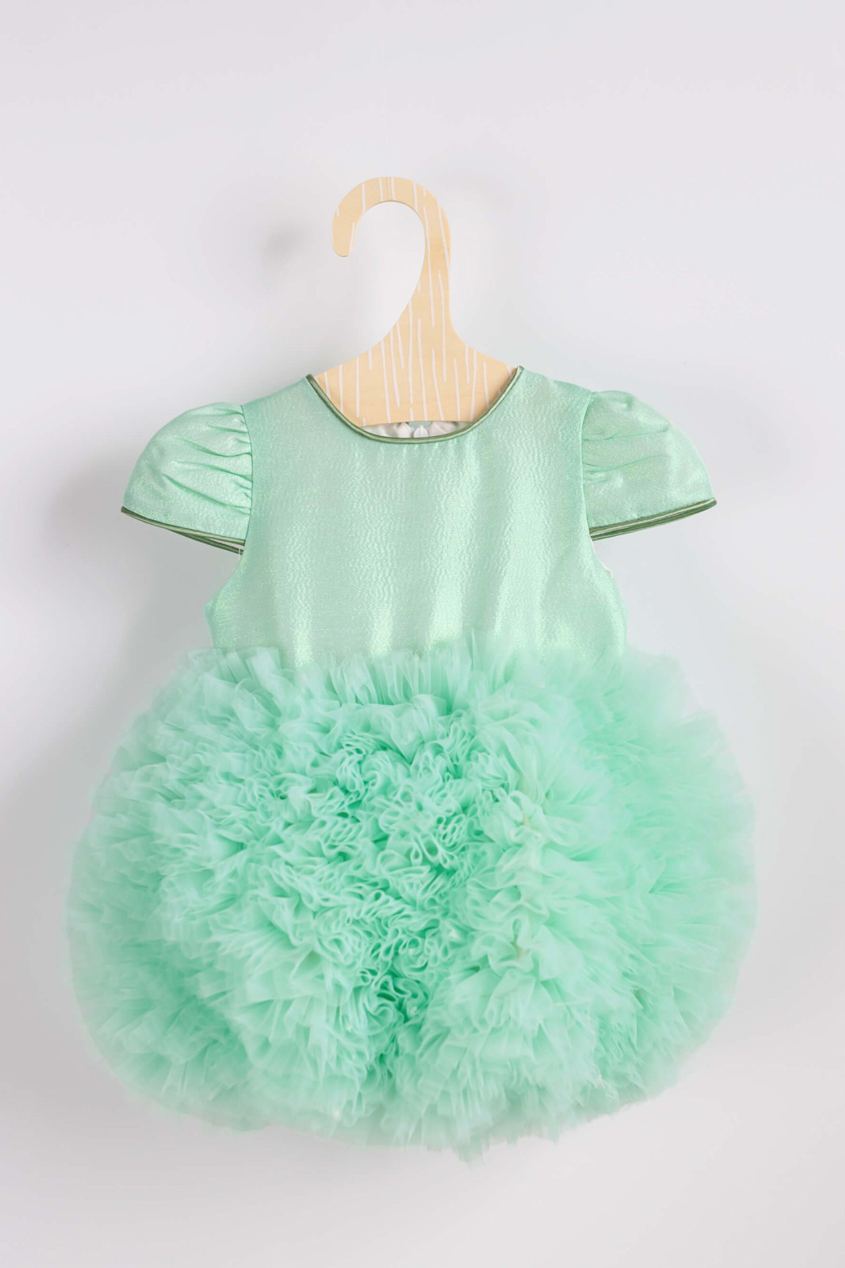 Le Mabelle Mint Kısa Kollu Tütülü Bebek Prenses Elbise - Lina fotoğrafı 2 (önizleme)