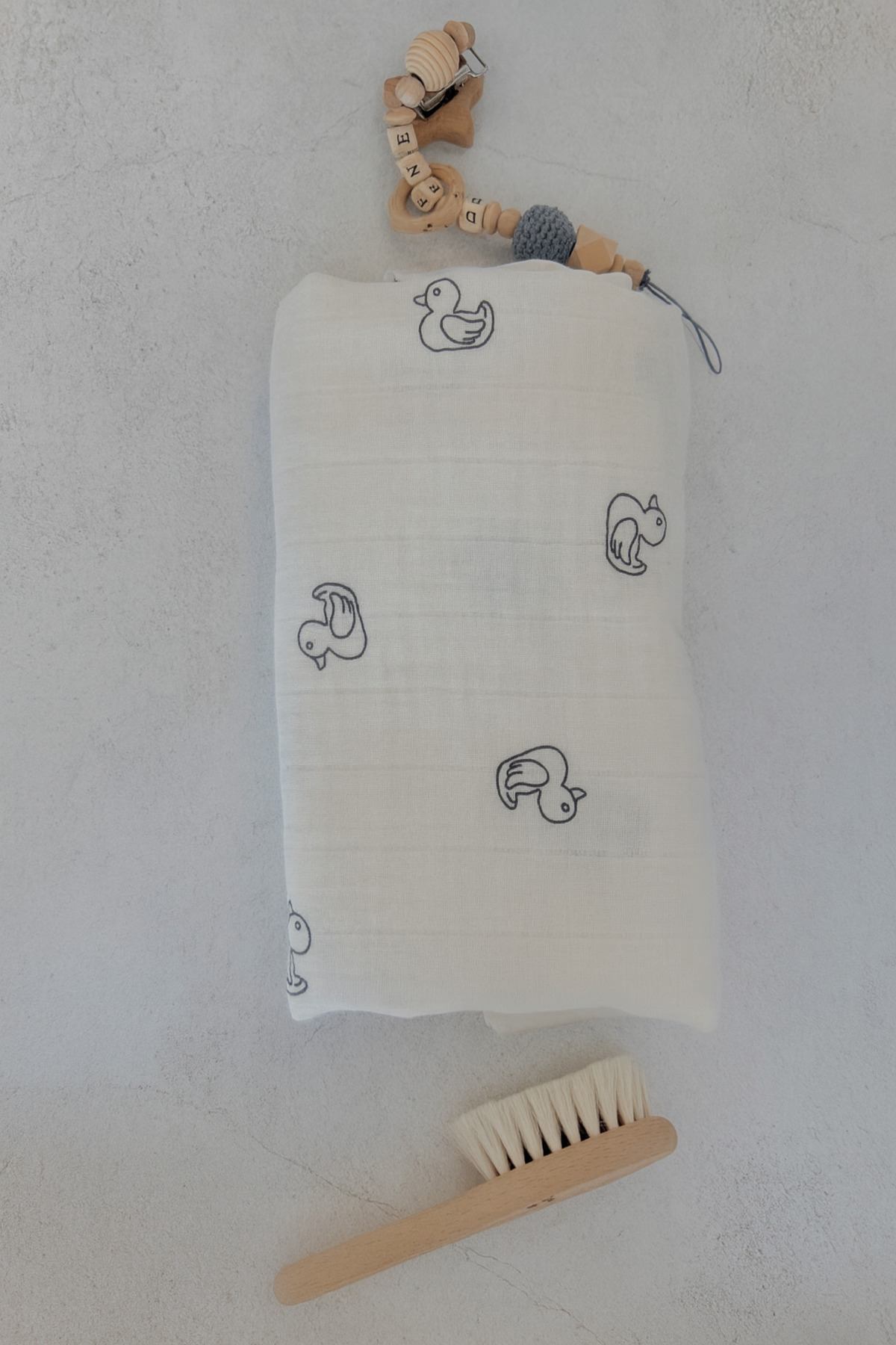 DEFNİE'S DUCK Çift katlı %100 Pamuk, Müslin Bebek Örtüsü, Büyük boy 100x100cm, OEKO-TEX Sertifikalı fotoğrafı 3 (önizleme)