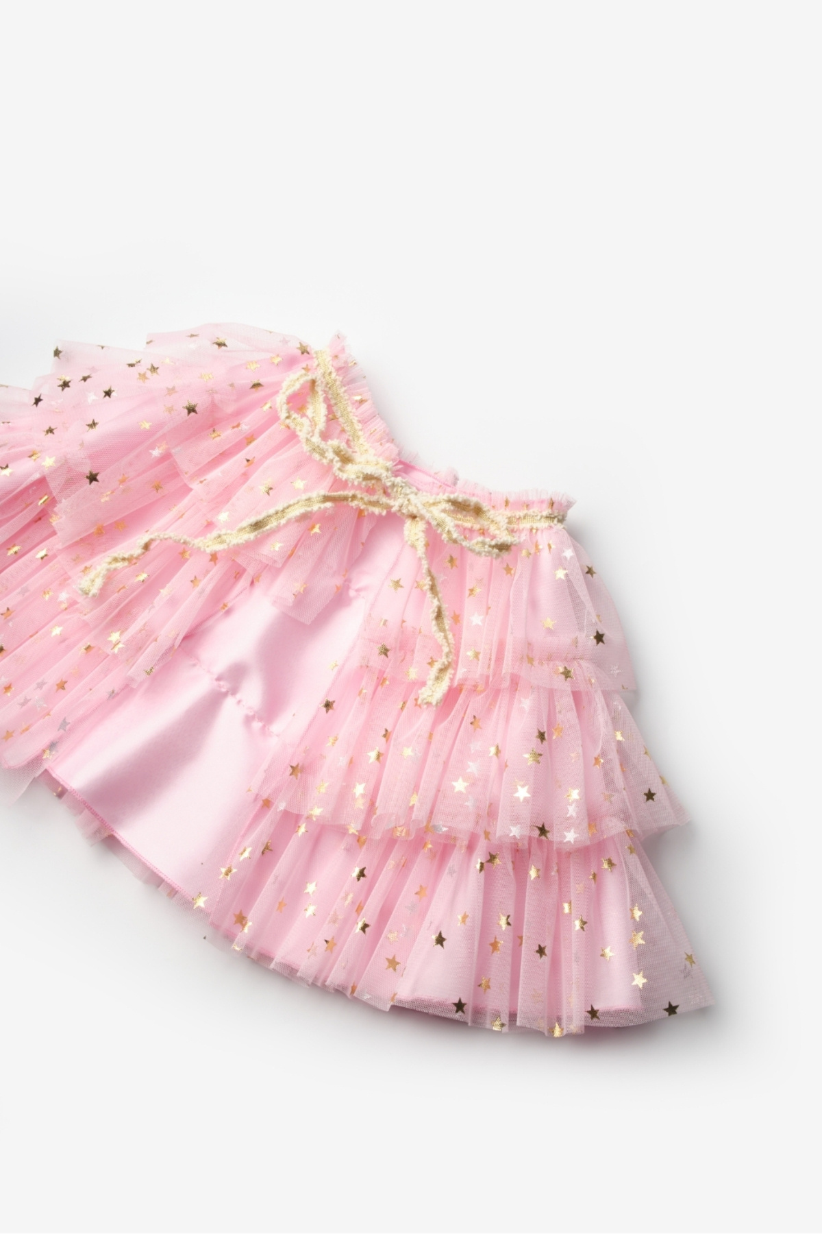 Le Mabelle-Pink Star Girl's Short Cape 5
