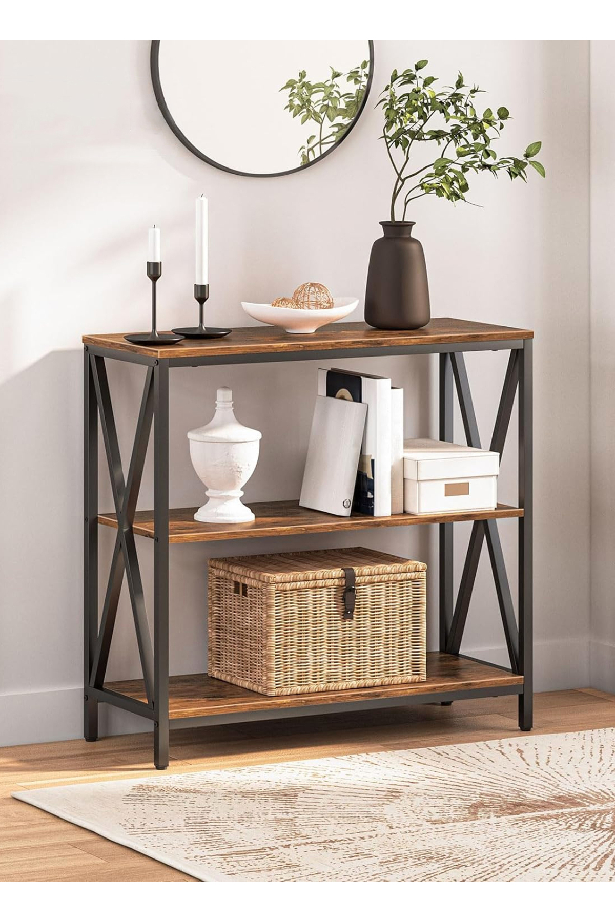 طاولة وحدة تحكم مقاس 100*35*90 سم، منفذ طاقة، طاول...