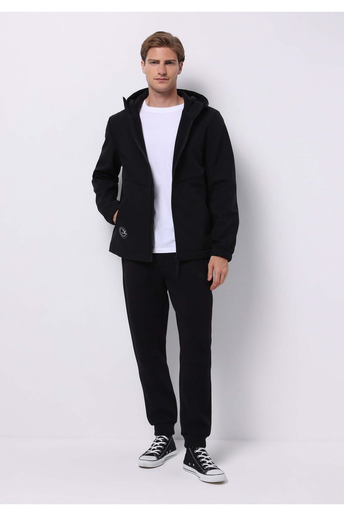 Colin's Slim Fit Erkek Siyah Yağmurluk görsel 3