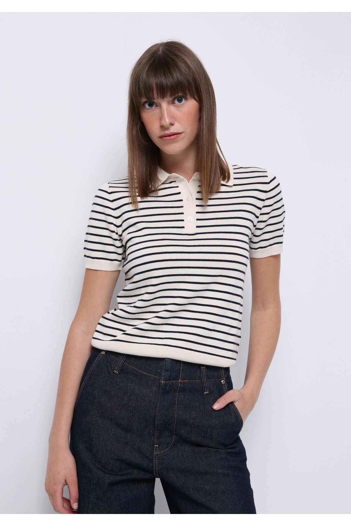 Colin's-Pulover Ecru pentru damă Regular Fit 1