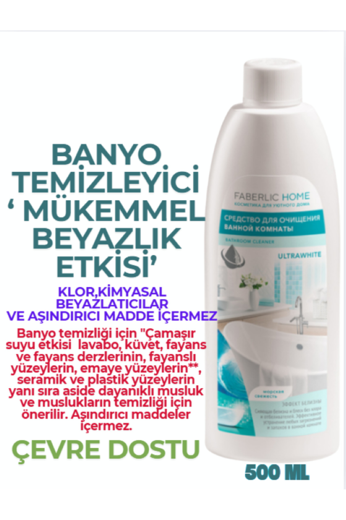 Faberlic Home Banyo Temizleyici "beyazlık Etkisi"