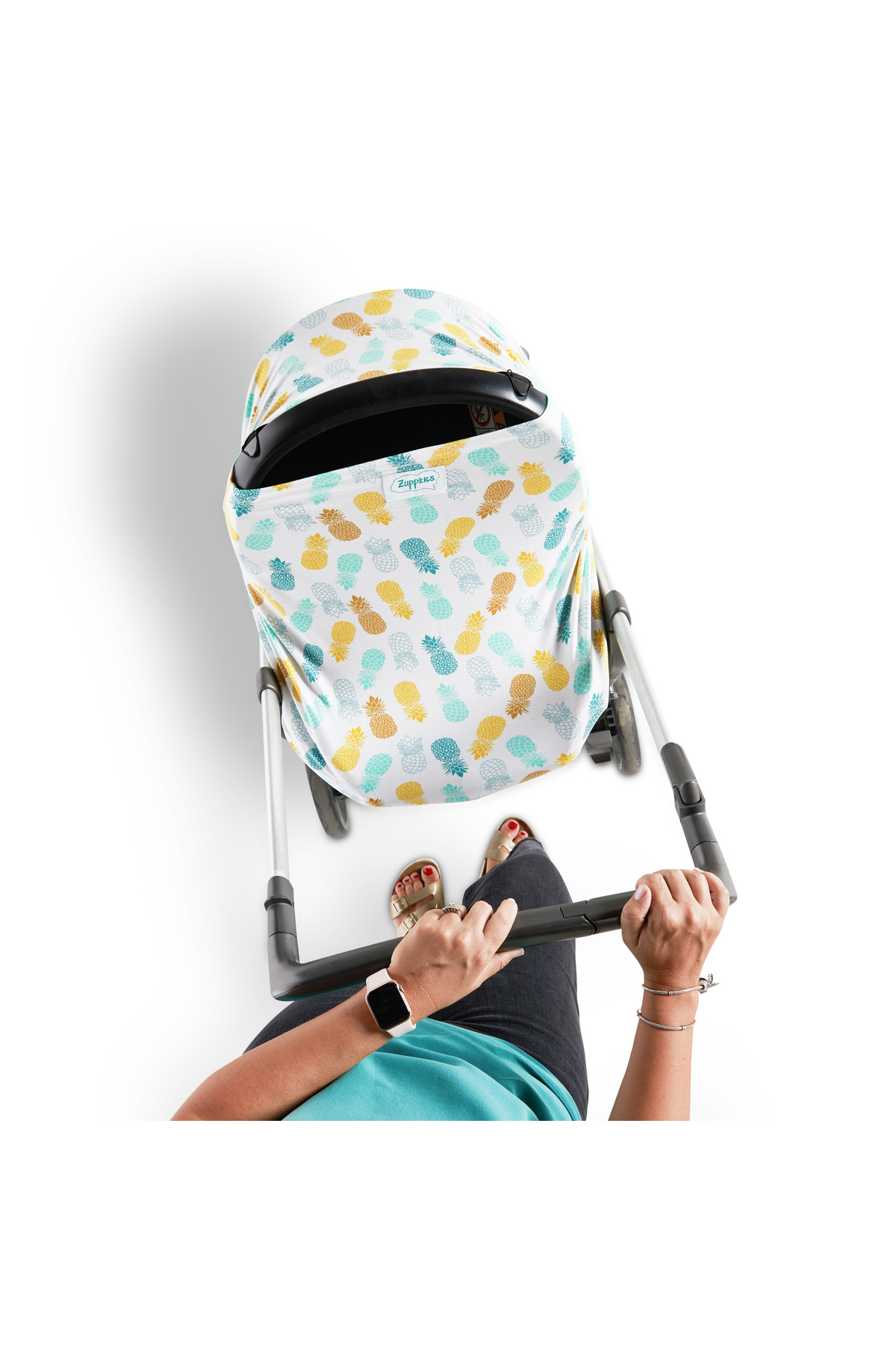 Zuppers Fonksiyonel Puset Ve Emzirme Örtüsü - Ananas -Kese Çanta Hediyeli fotoğrafı 6 (önizleme)