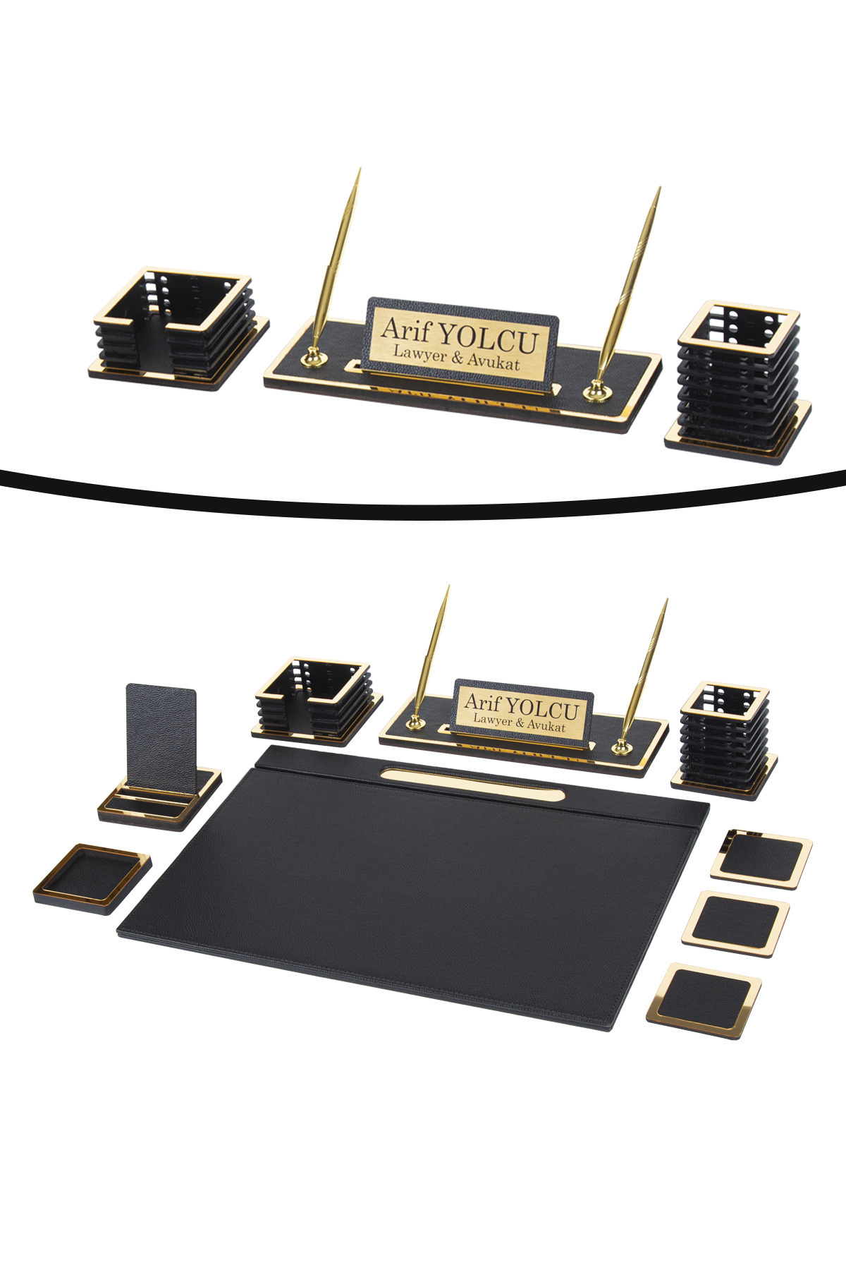 Makroofis Deri Sümen Takımı 10 Parça Siyah