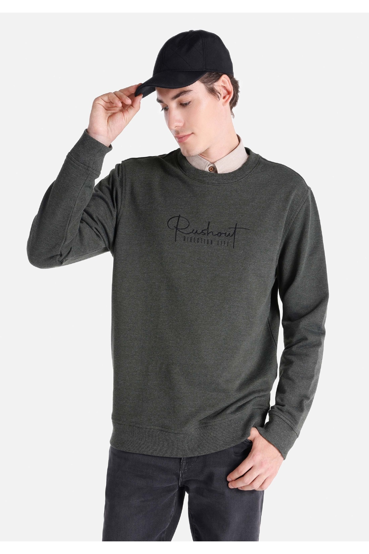 کالینز سویشرت سبز مردانه Regular Fit