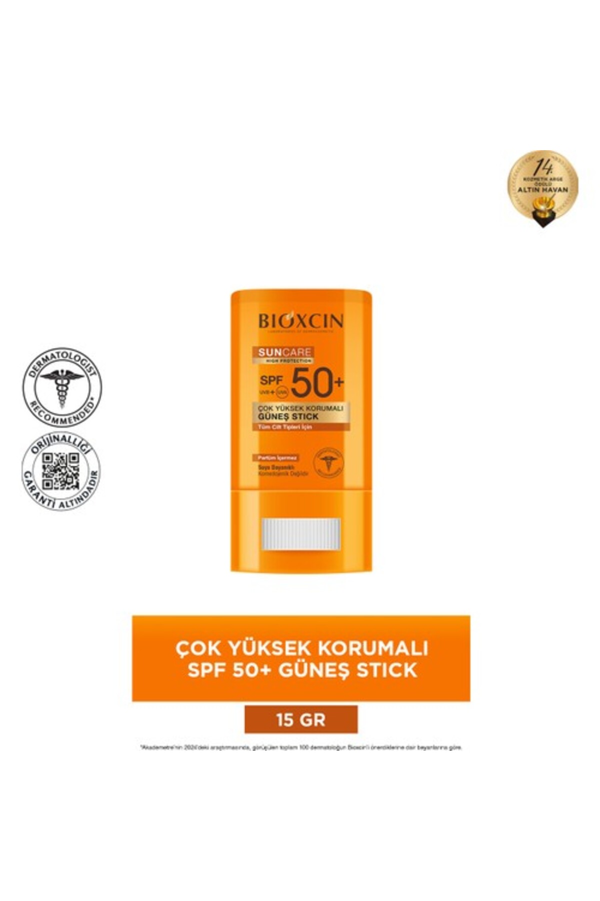 بیوکسین کرم ضد آفتاب استیک SPF50، 15 گرم