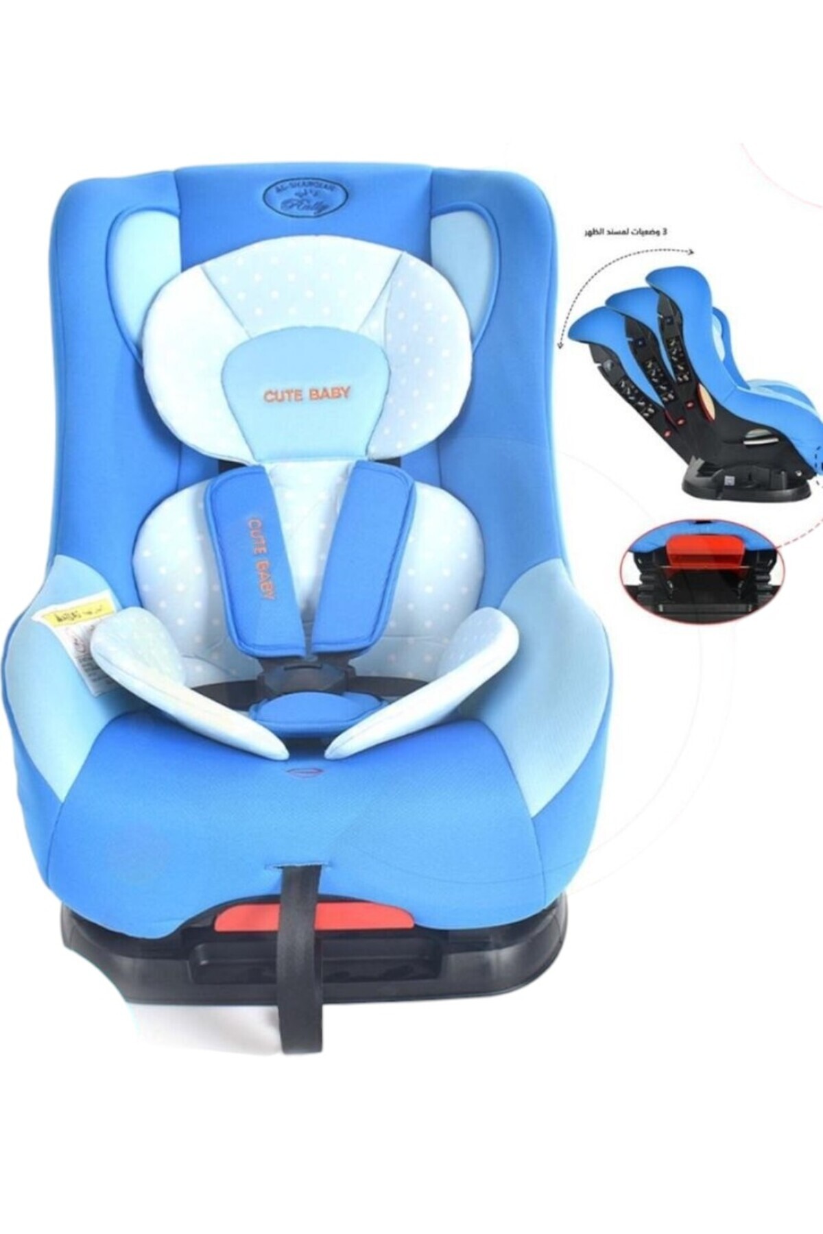 Denx-Comfortable Baby Car Seat with Multiple Reclining Positions, Adjustable Headrest Height 1