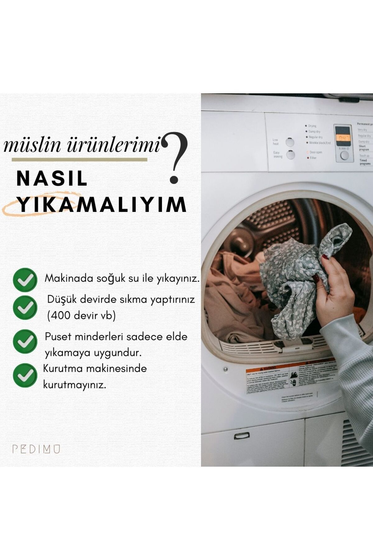 Pedimu Müslin Kalpli Emzirme Önlüğü 60x100 cm – %100 Pamuk, Nefes Alabilen, Ayarlanabilir fotoğrafı 4 (önizleme)