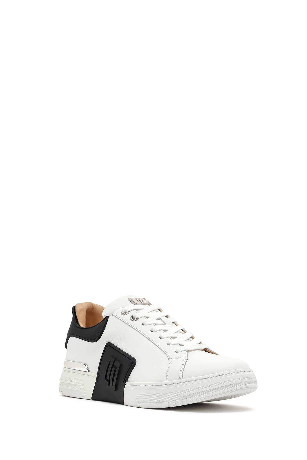 Derimod-Men's White Lace-Up Thick Sole Leather Sneaker 25Sfd694318 6