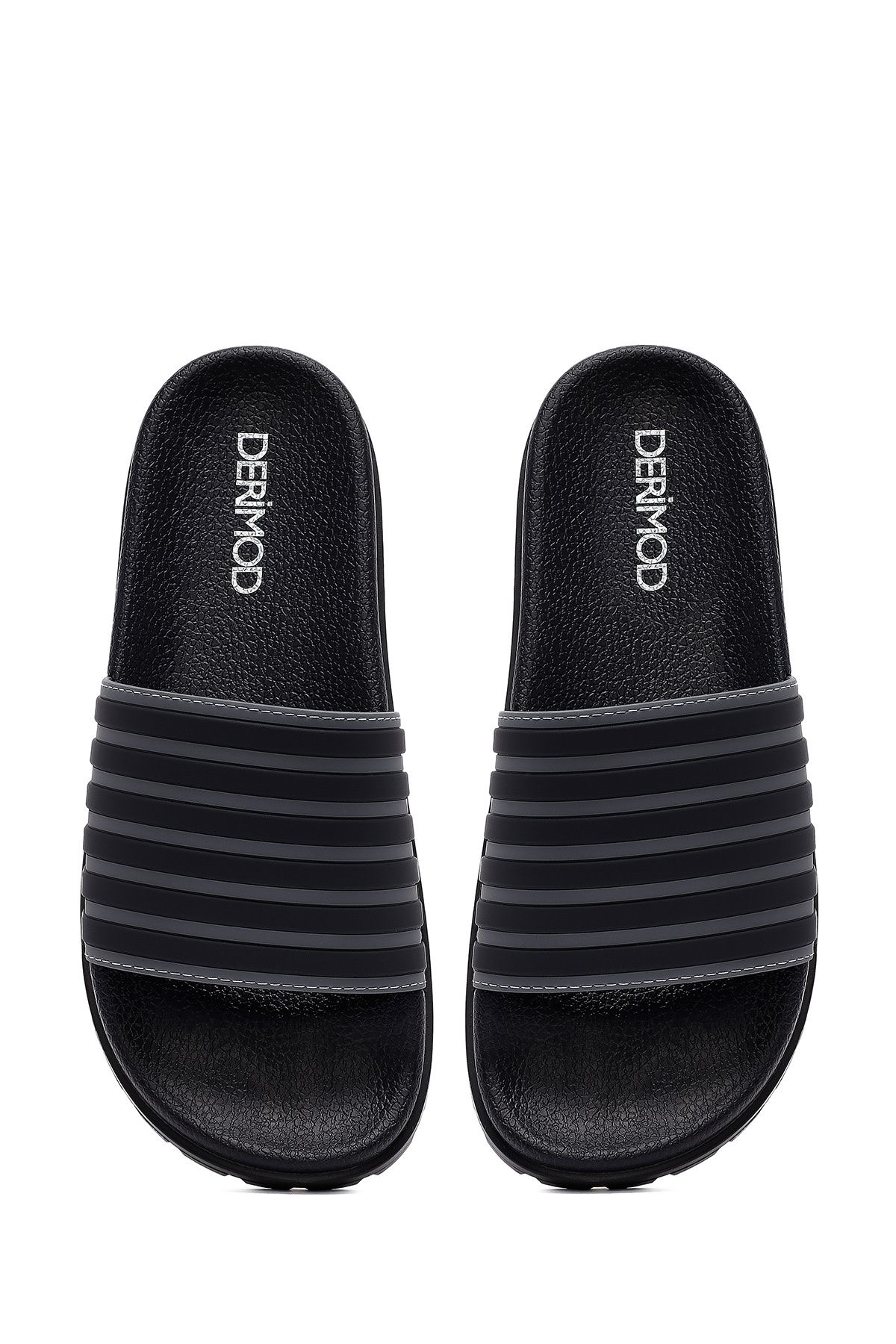 Derimod-Men's Black Slippers 25Sfd6962Pv 7