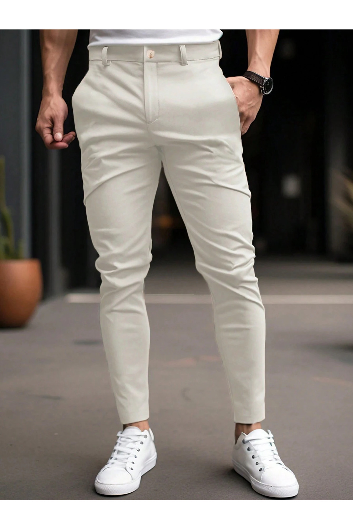 Casual Slim Fit Erkek Chıno Pantolon