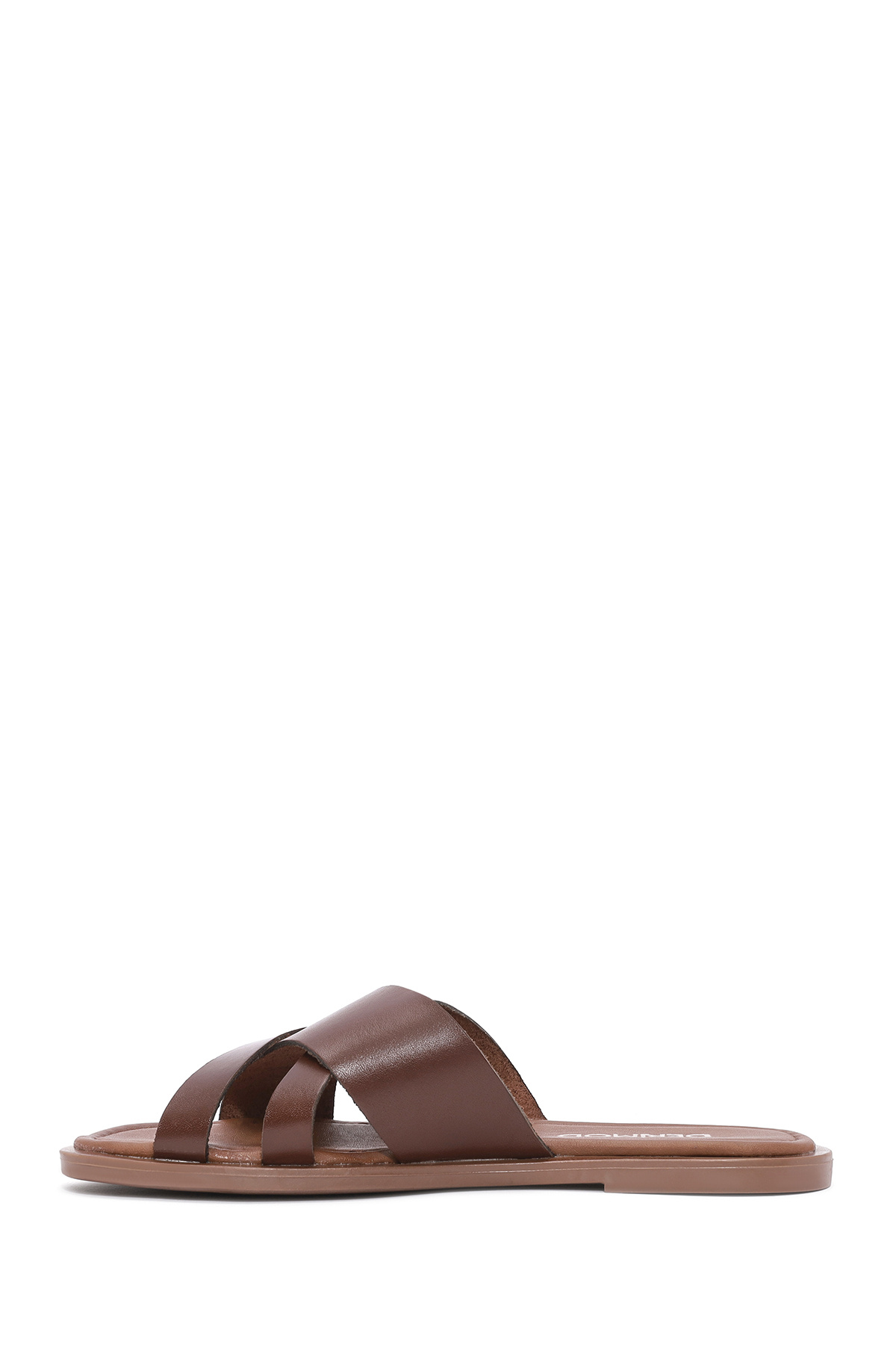Derimod-Women's Brown Leather Slippers 25Sfd 332918 2
