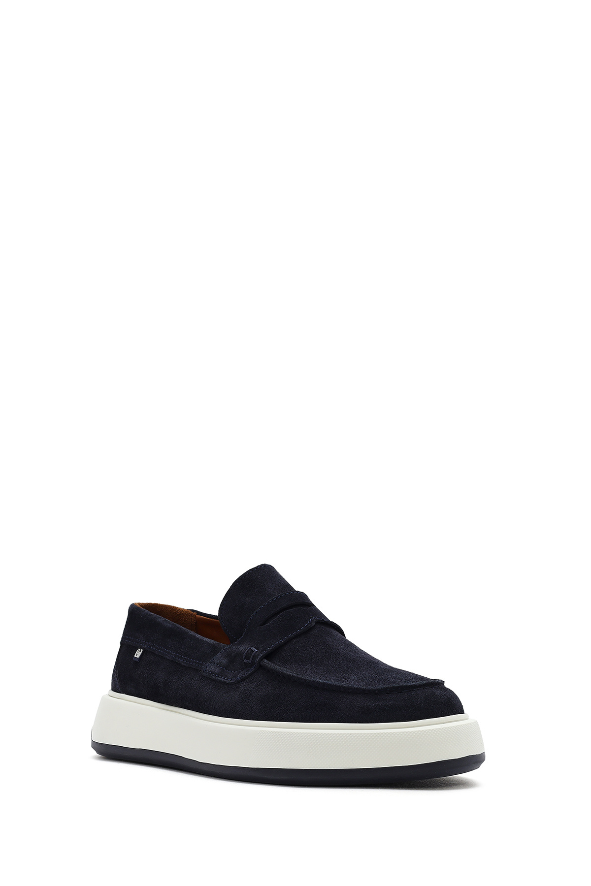 Derimod-Men's Navy Blue Suede Genuine Leather Casual Penny Loafer Shoes Casual Daily Shoes 25Sfd707310 6