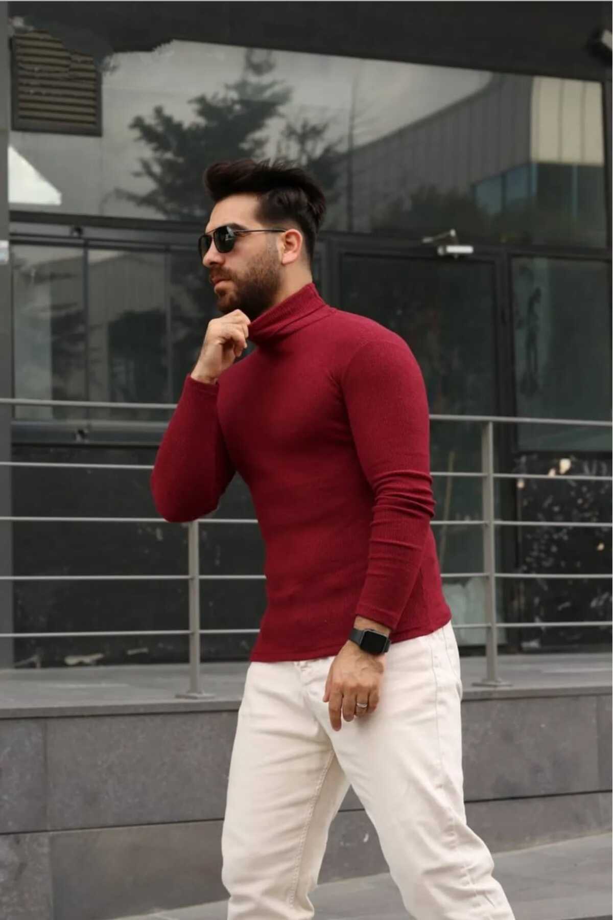 JAKARLI-Cream Cotton Turtleneck Turtleneck Sweater 1