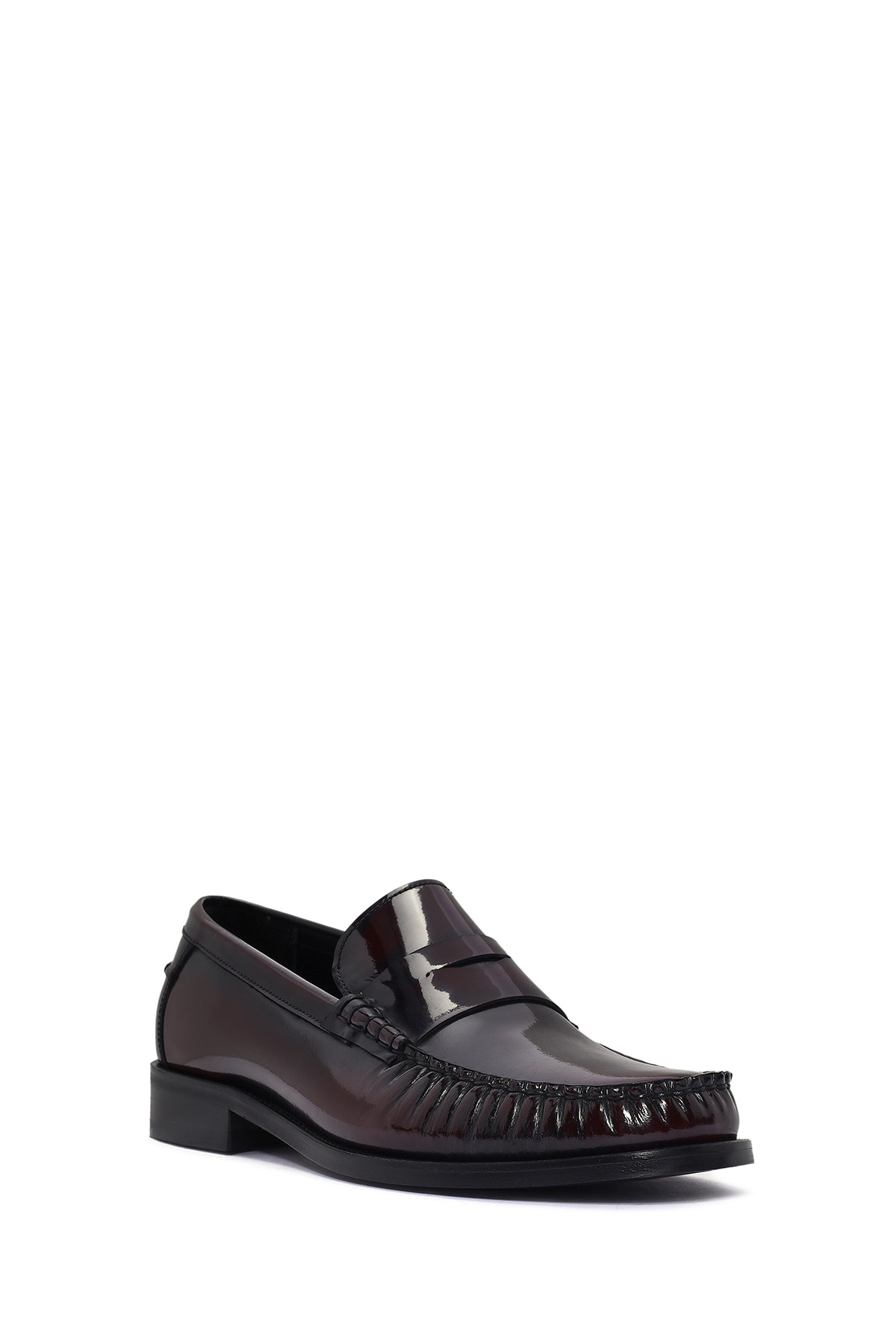 Derimod-Men's Burgundy Leather Genuine Leather Classic Penny Loafer Shoes 25Sfd621122 6