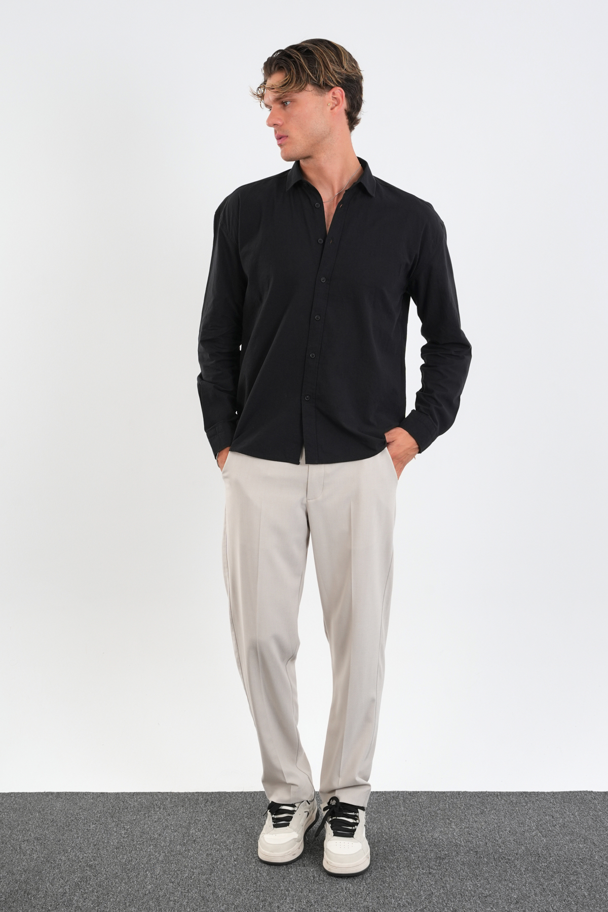 Infinity Men's Comfort Fit Shirt Black