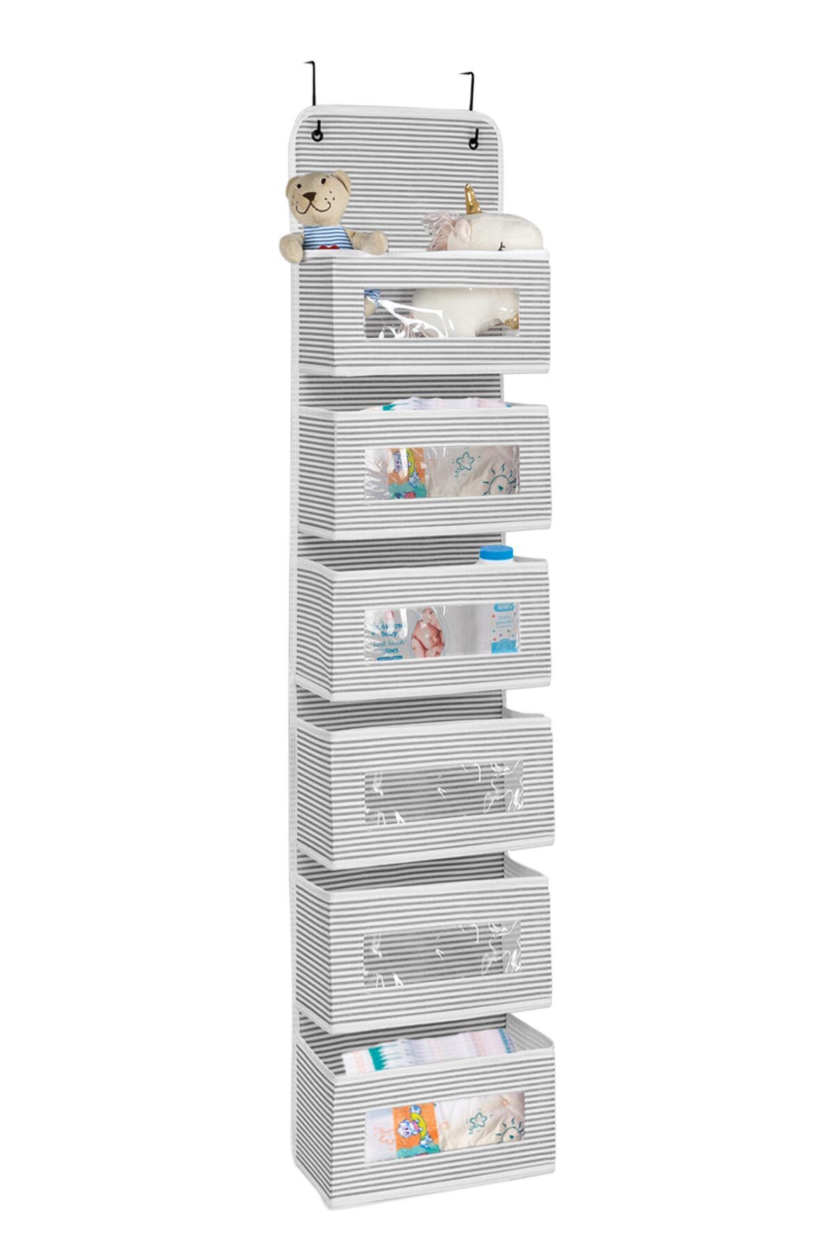 Helen's Home 6 Katlı Kapı Arkası Düzenleyici Raf Bebek Eşyası Çocuk Odası Banyo Organizer 133x29 Cm fotoğrafı 4 (önizleme)