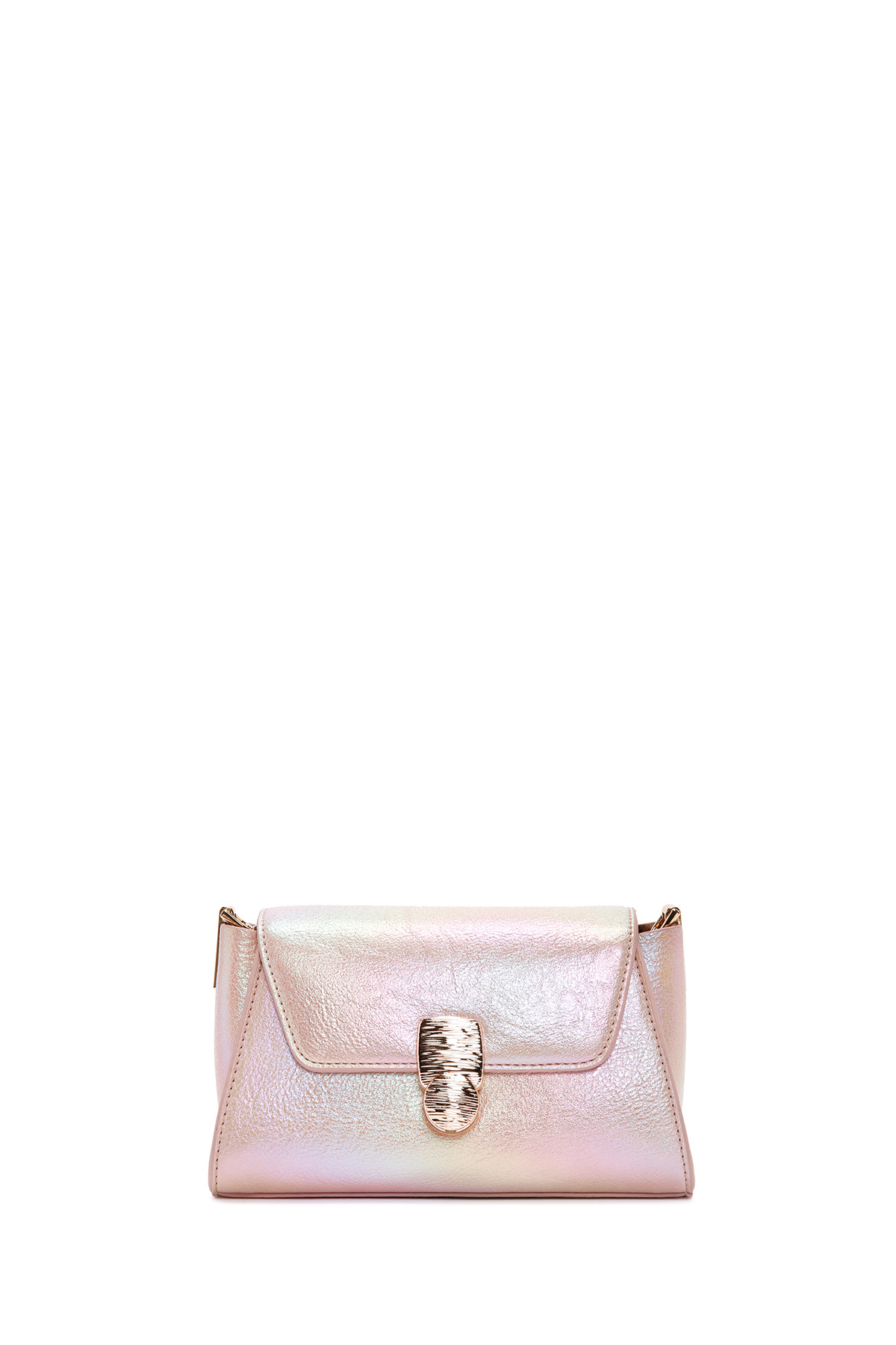 Derimod-Women's Pink Metallic Patent Leather Mini Crossbody Bag 25Sbd 280123 3