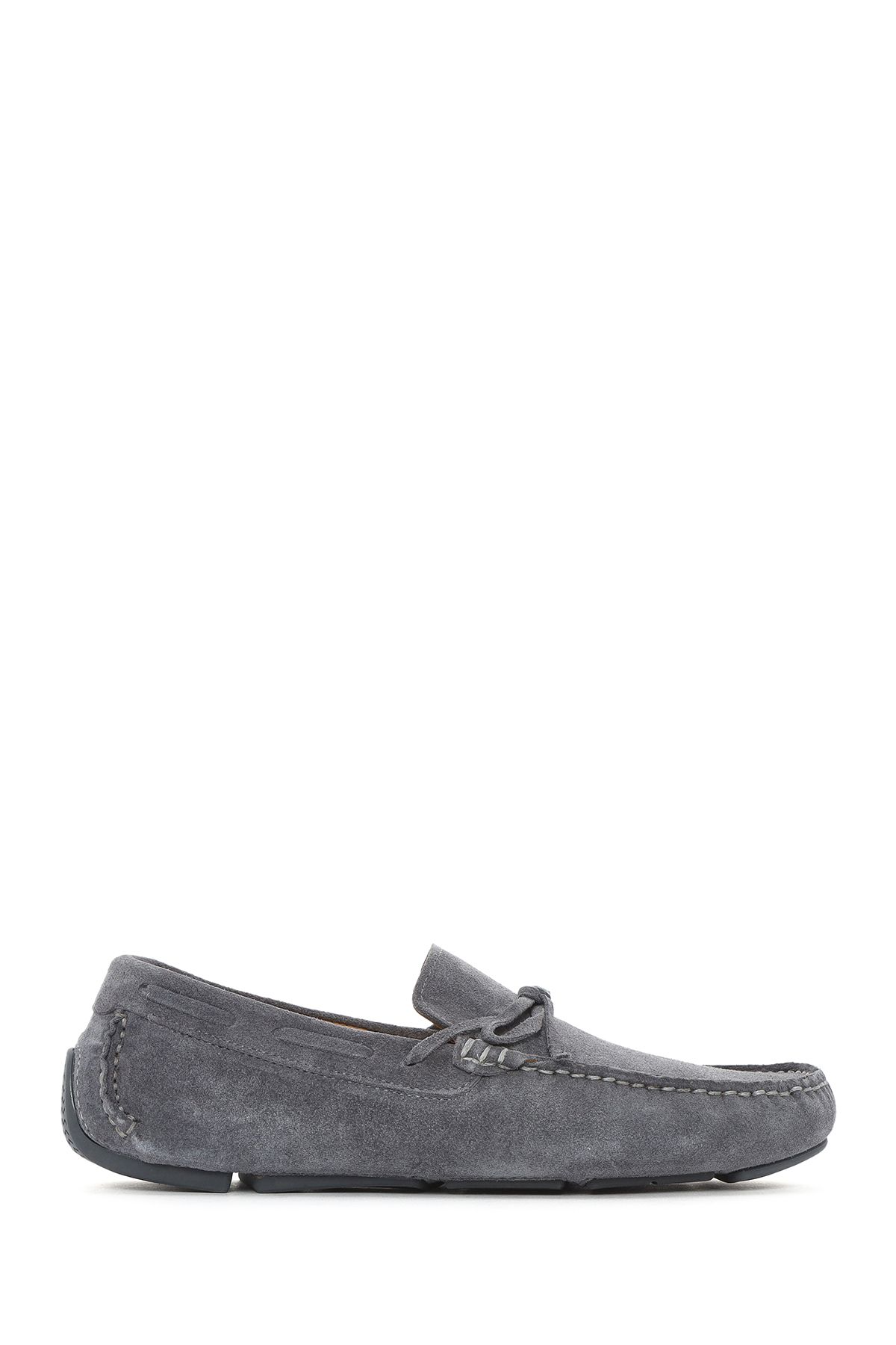 Derimod-Men's Gray Suede Leather Genuine Leather Penny Loafer Shoes Casual Daily Shoes 25Sfd630410 1