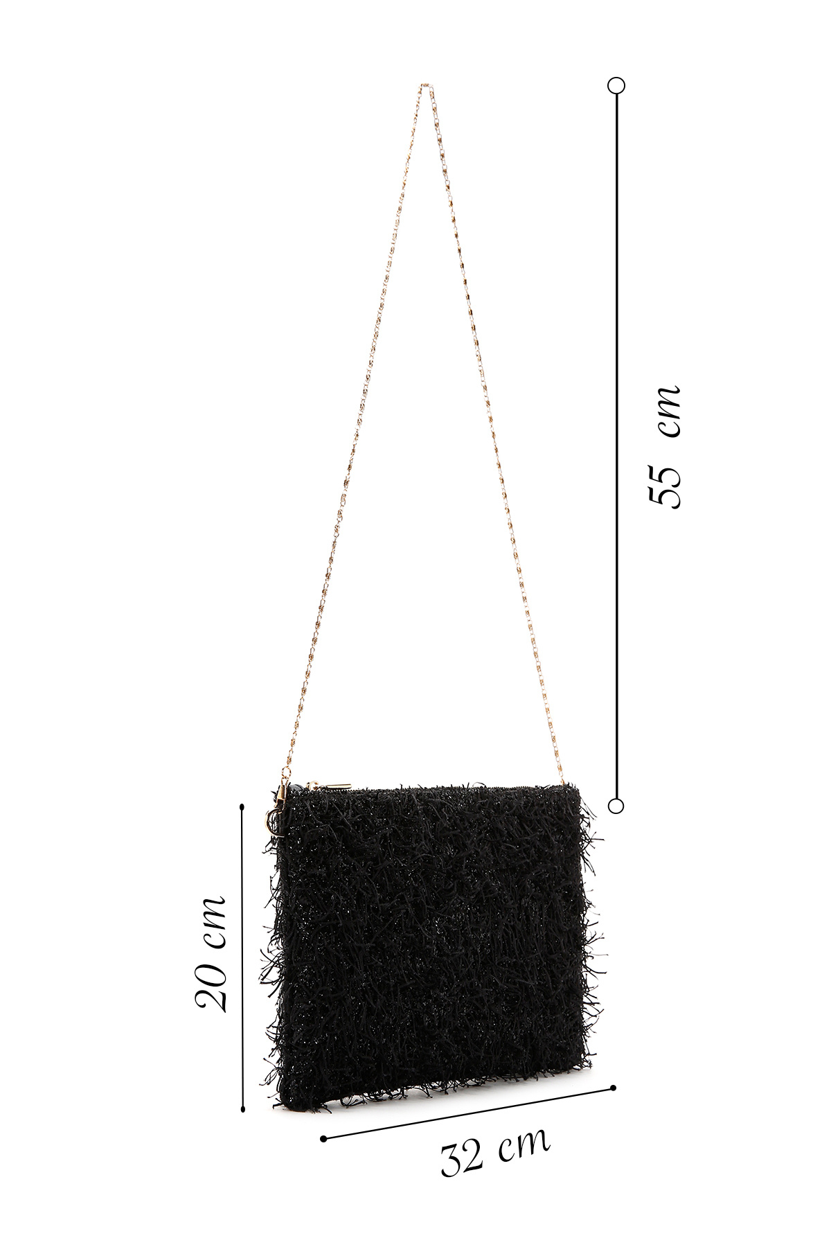 Derimod-Women's Black Long Chain Strap Clutch 25Sbd22046F 2