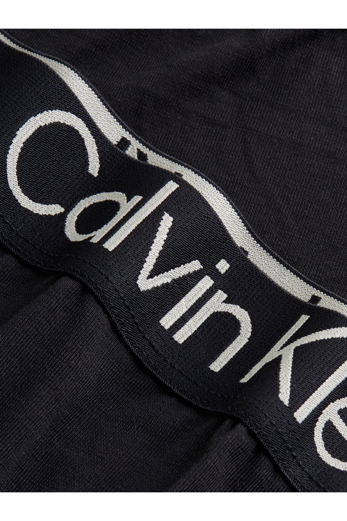 Calvin Klein-بوكسر أسود بشريط مطاطي بشعار العلامة التجارية للرجال مناسب للاستخدام اليومي 000NB3187A 7V1 3