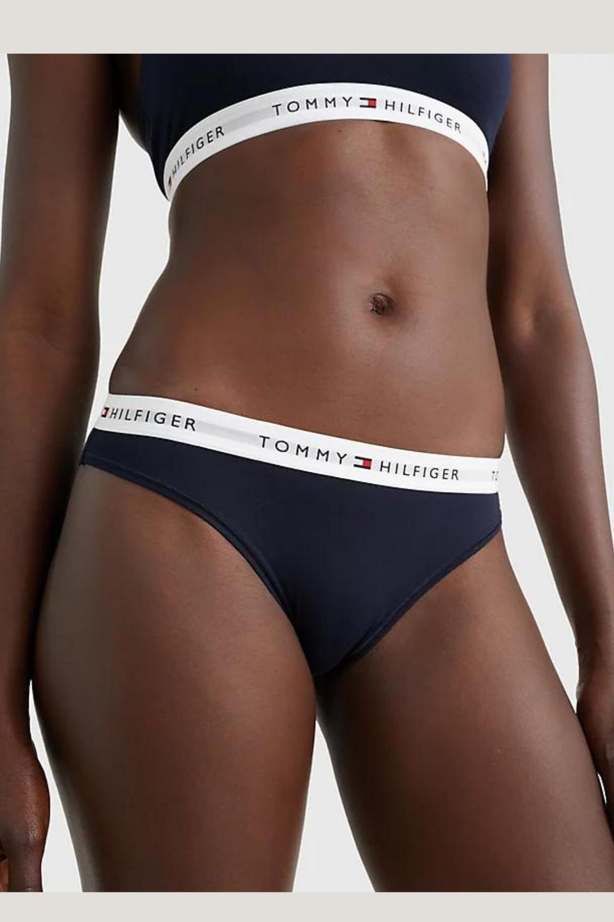 Tommy Hilfiger-Women's Brand Logo Elastic Band Suitable for Daily Use Navy Blue Panties Uw0Uw03836 Dw 2