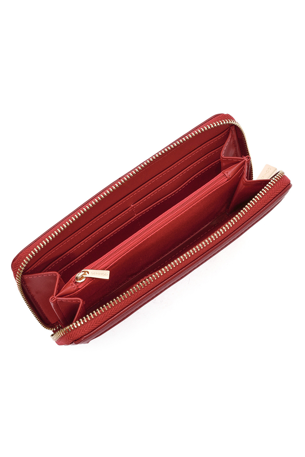 Derimod-Red Quilted Women's Wallet - 000A2D5614Kp 5