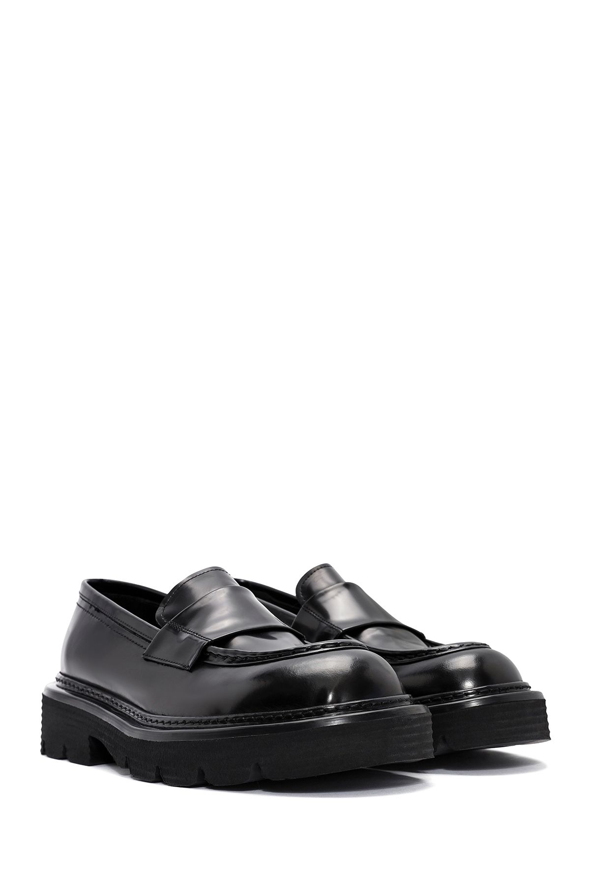 Derimod-Men's Black Leather Casual Loafer 24Wfd720022 3
