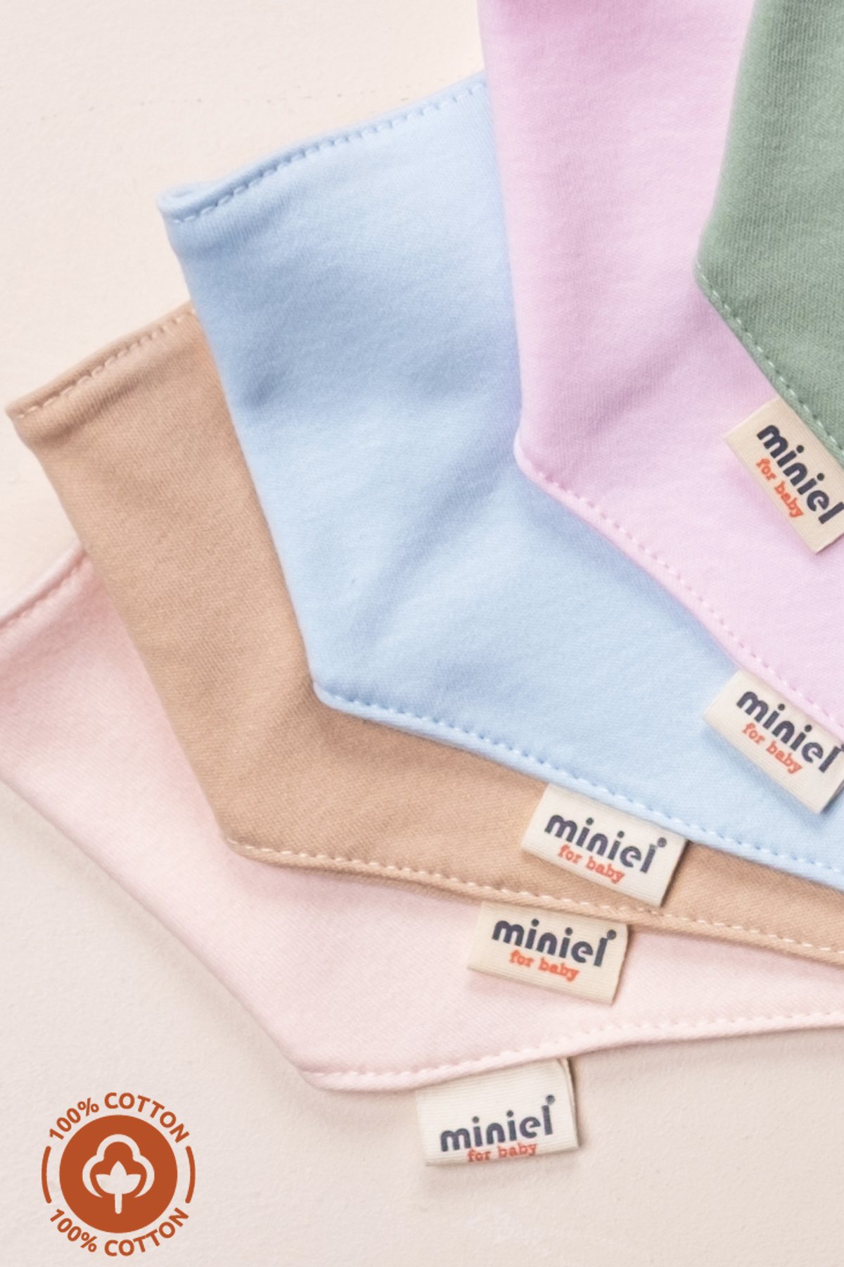 Miniel Unisex Bebek Yenidoğan Penye Organik Pamuklu Meyve Baskılı Bebek Önlüğü 3'lü Set fotoğrafı 6 (önizleme)