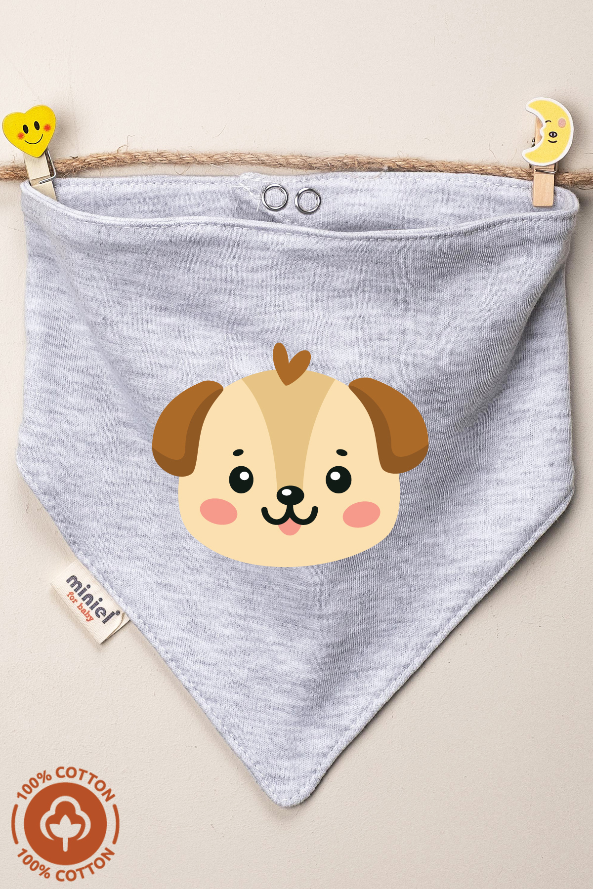 Miniel Unisex Bebek Yenidoğan Penye Organik Pamuklu Hayvan Figürlü Bebek Önlüğü 3'lü Set fotoğrafı 2 (önizleme)