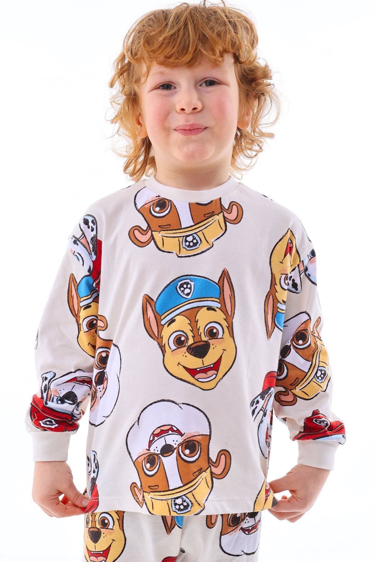 zuzunga Mutlu Paw Patrol Desenli %100 Pamuk Çocuk Pijama Takımı fotoğrafı 3 (önizleme)