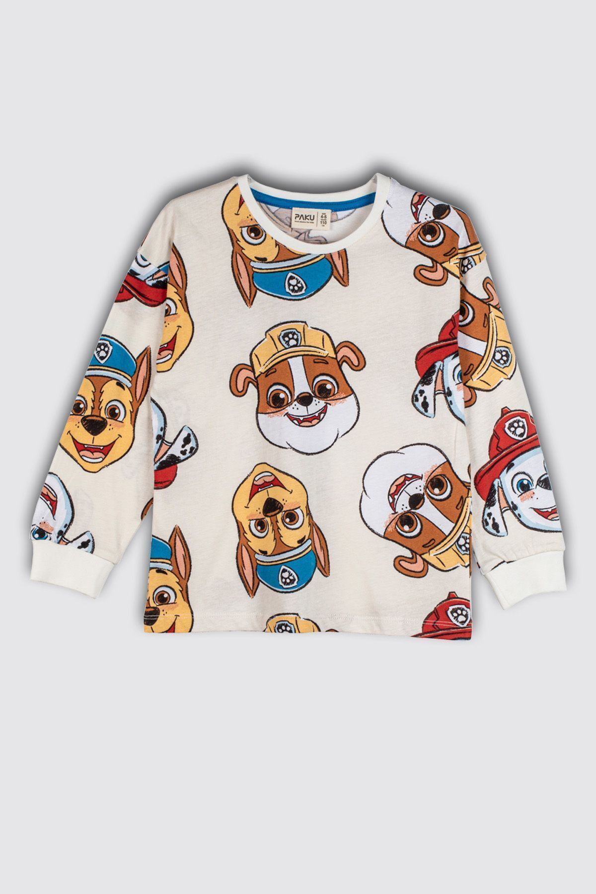 zuzunga Mutlu Paw Patrol Desenli %100 Pamuk Çocuk Pijama Takımı fotoğrafı 5 (önizleme)