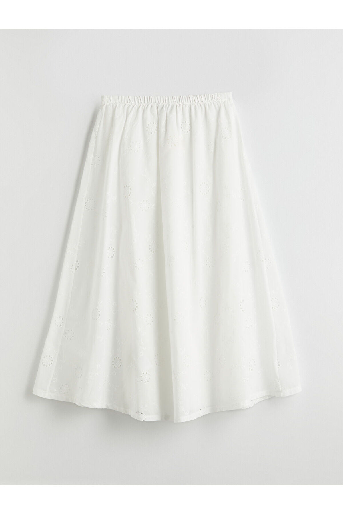 LC Waikiki-Lcw vision ecru elastic waist self-patterned brode skirt 7