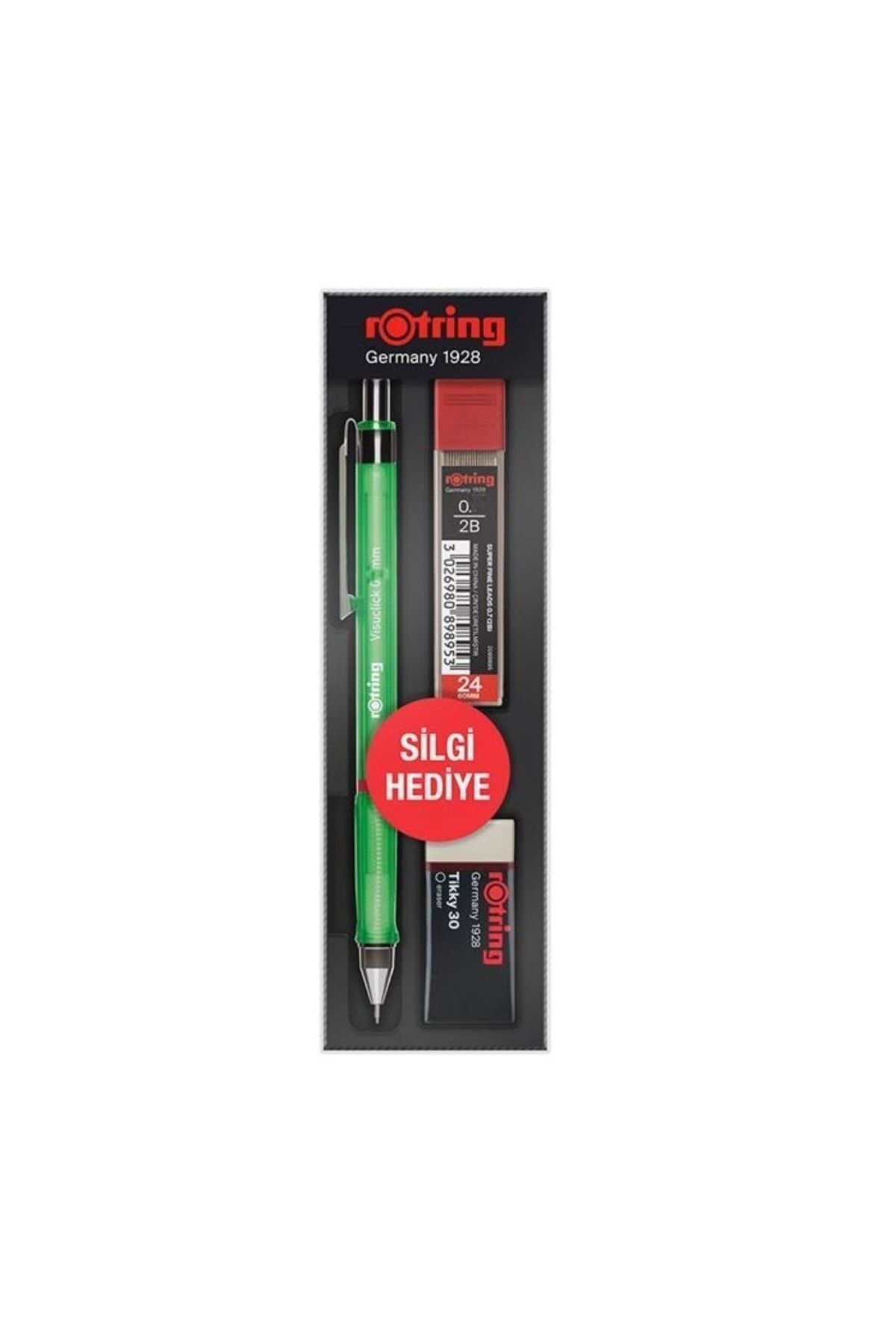 Rotring-مجموعة أقلام المدرسة المتنوعة من فيسوكليك بحجم 0.7 ملم باللون الأخضر 1